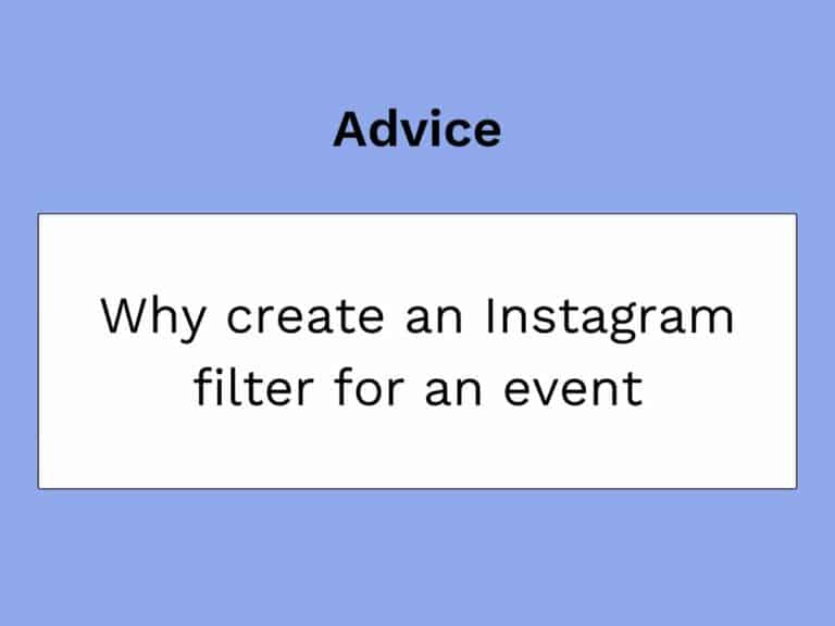 créer un filtre instagram pour un événement