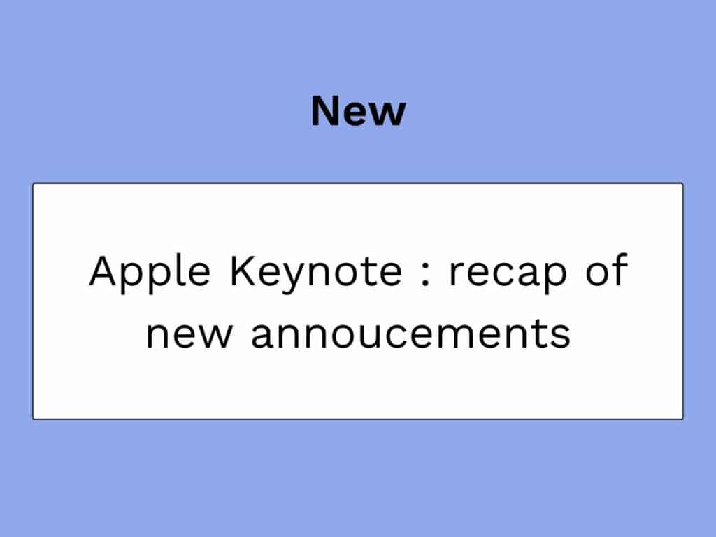 apple keynote