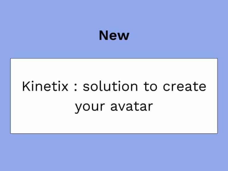 kinetix pour créer des avatars