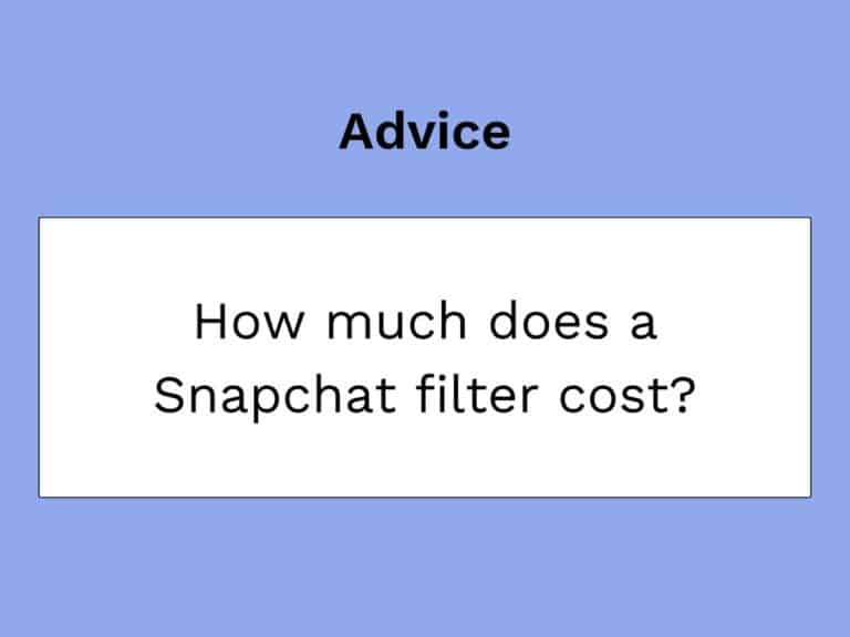 vignette article de blog sur le prix d'un filtre snapchat