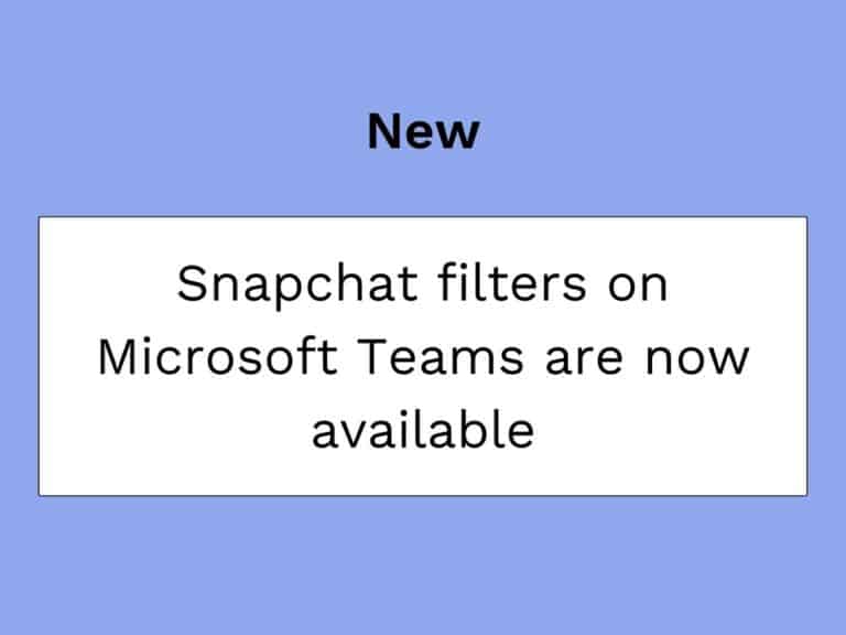 vignette article filtres snapchat sur teams