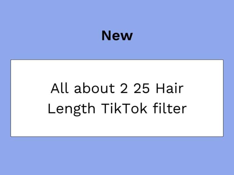 filtr TikTok 2 25 Hair Length